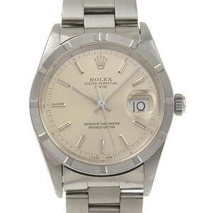 Rolex Oyster Perpetual watch, engine-turned bezel, cal. 3135 15210, stainless...